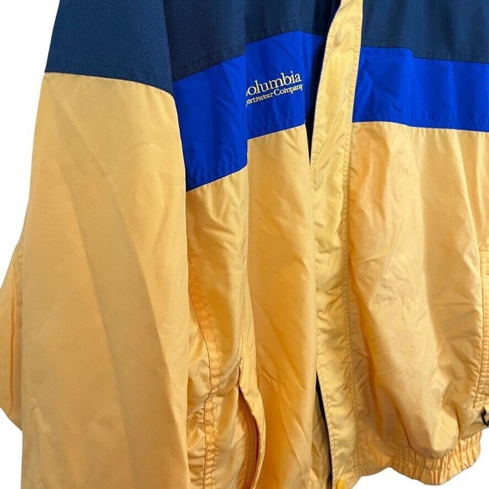 Columbia Mens Yellow Blue Bugaboo Full Zip Jacket Nylon Hiking Camping sz XL - Picture 3 of 12